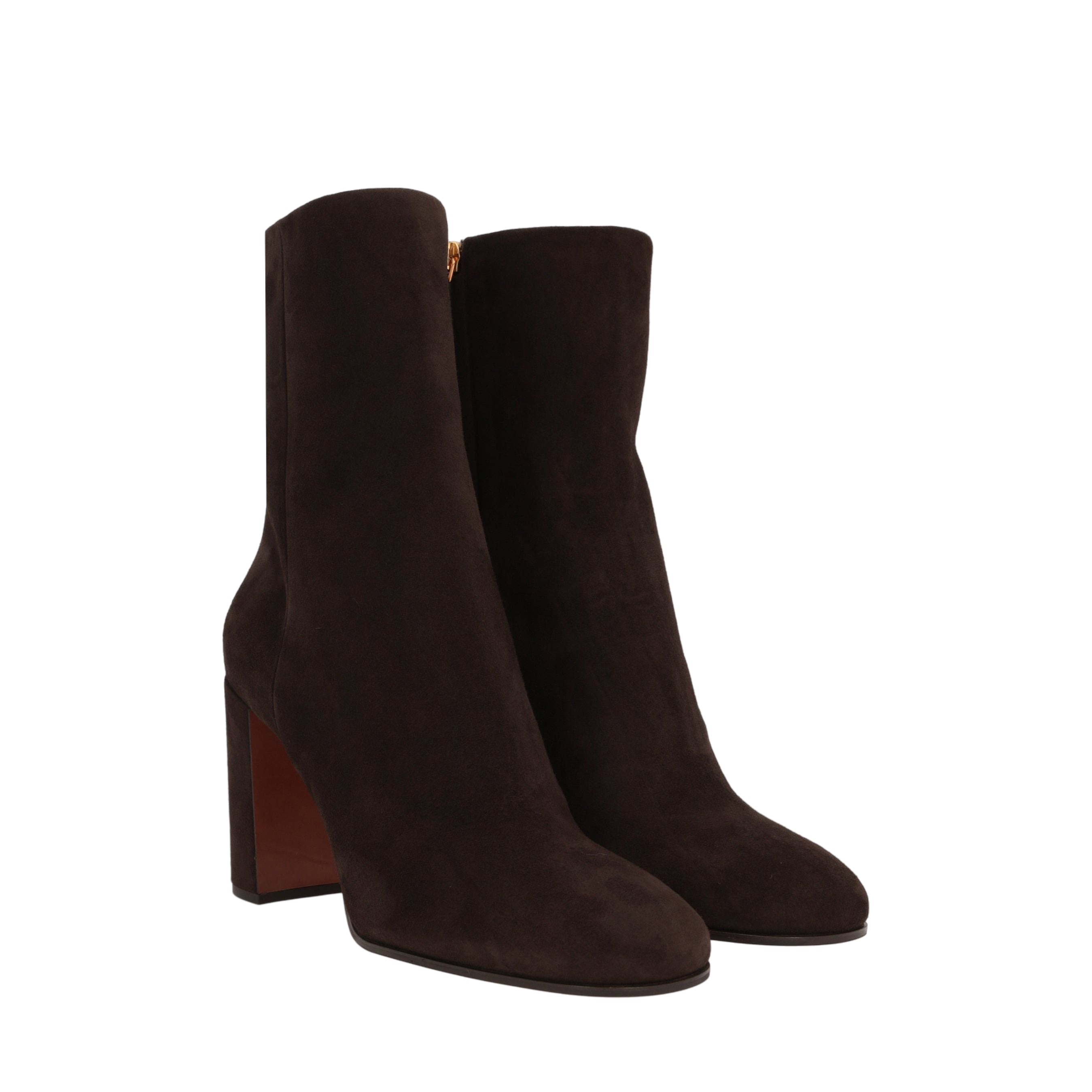 Velvet Suede Ankle Boots-PRADA-JOHN JULIA