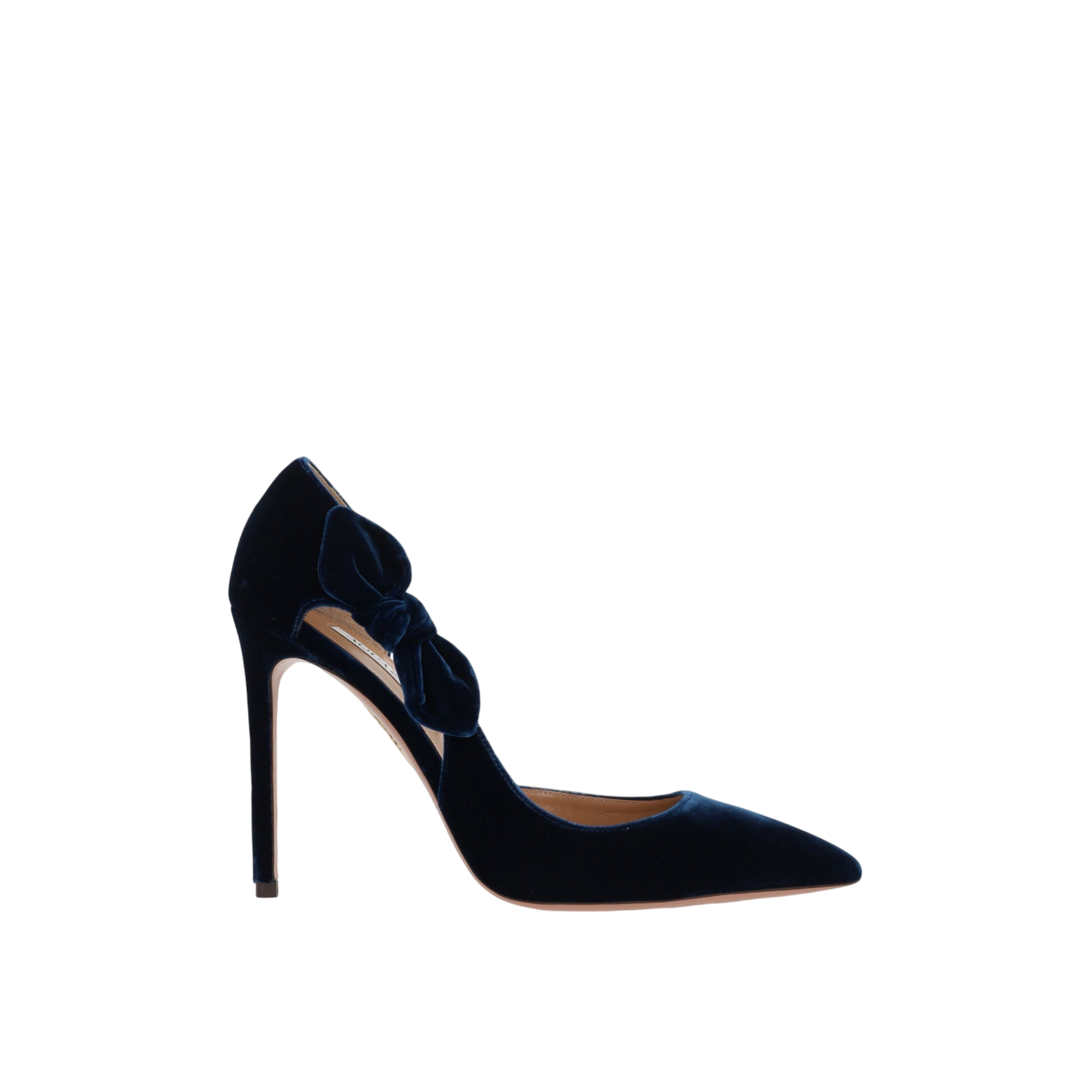 Very Bow Tie Pumps In Velvet-AQUAZZURA-JOHN JULIA