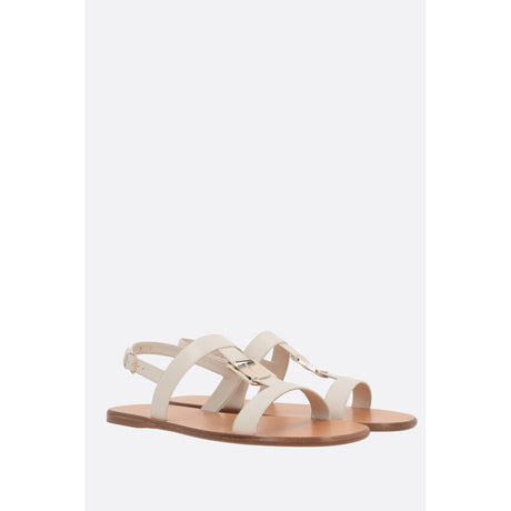 Vida Nappa Flat Sandals-FERRAGAMO-JOHN JULIA