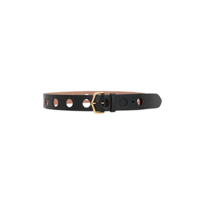 Vienne Thin Perforated Leather Belt-ALAÏA-JOHN JULIA