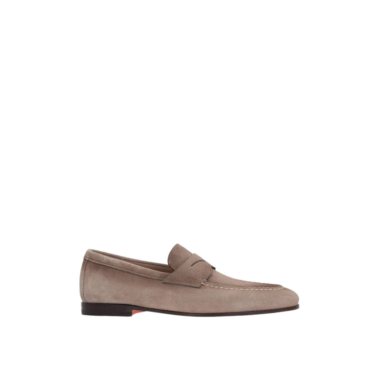 Vintage-effect Suede Loafers-SANTONI-JOHN JULIA