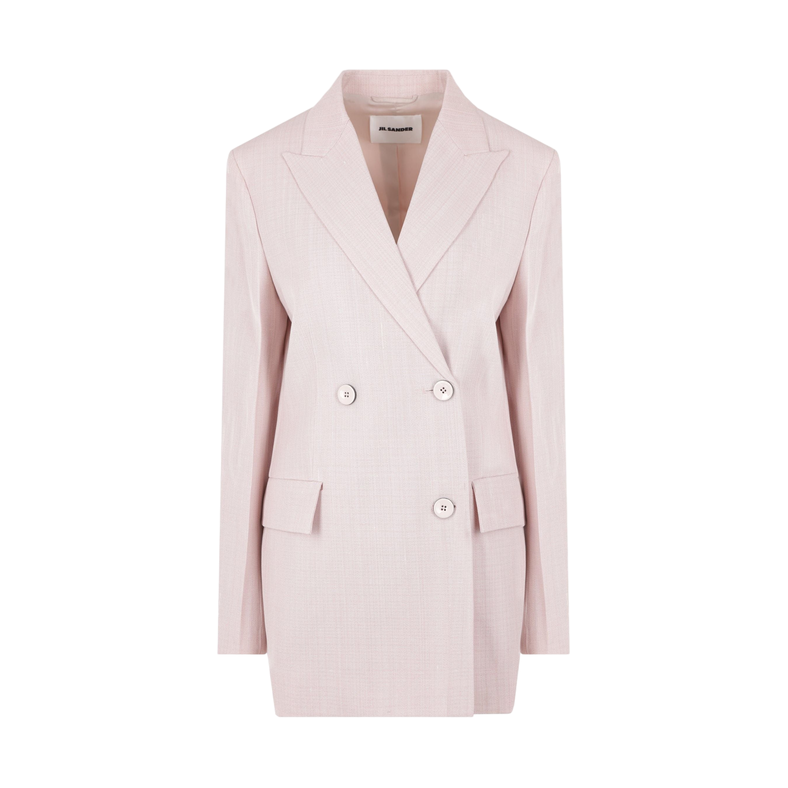 Viscose Silk Blend Tailored Jacket-JIL SANDER-JOHN JULIA