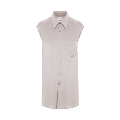 Viscose Sleeveless Shirt-MM6 MAISON MARGIELA-JOHN JULIA