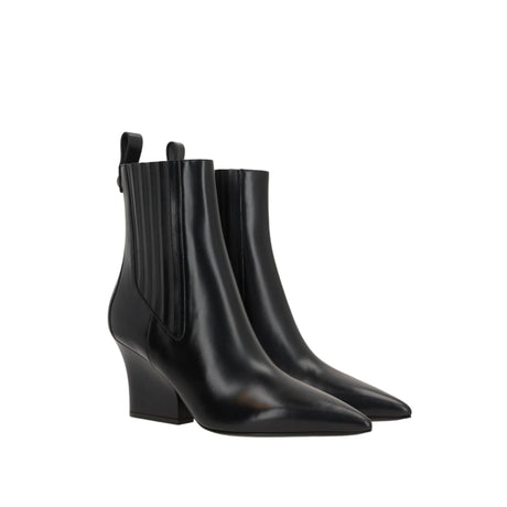 Vlogo Brushed Leather Beatle Boots-VALENTINO GARAVANI-JOHN JULIA