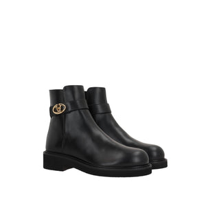 Vlogo Locker Smooth Leather Ankle Boots-VALENTINO GARAVANI-JOHN JULIA