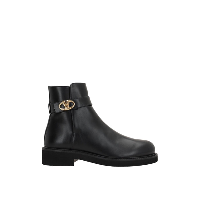 Vlogo Locker Smooth Leather Ankle Boots-VALENTINO GARAVANI-JOHN JULIA