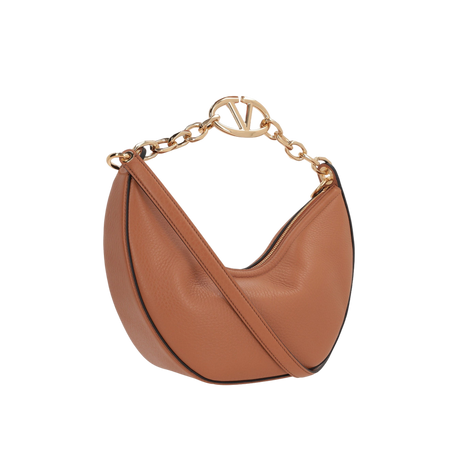 Vlogo Moon Small Grainy Leather Hobo Bag-VALENTINO GARAVANI-JOHN JULIA