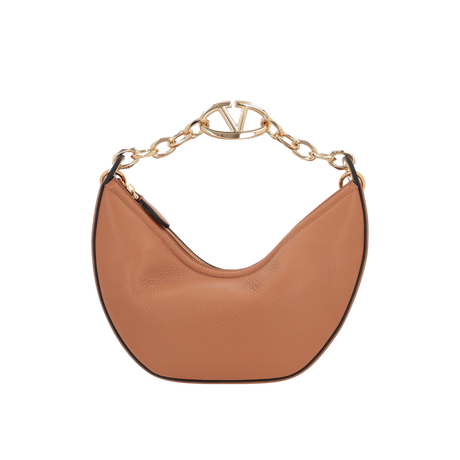 Vlogo Moon Small Grainy Leather Hobo Bag-VALENTINO GARAVANI-JOHN JULIA