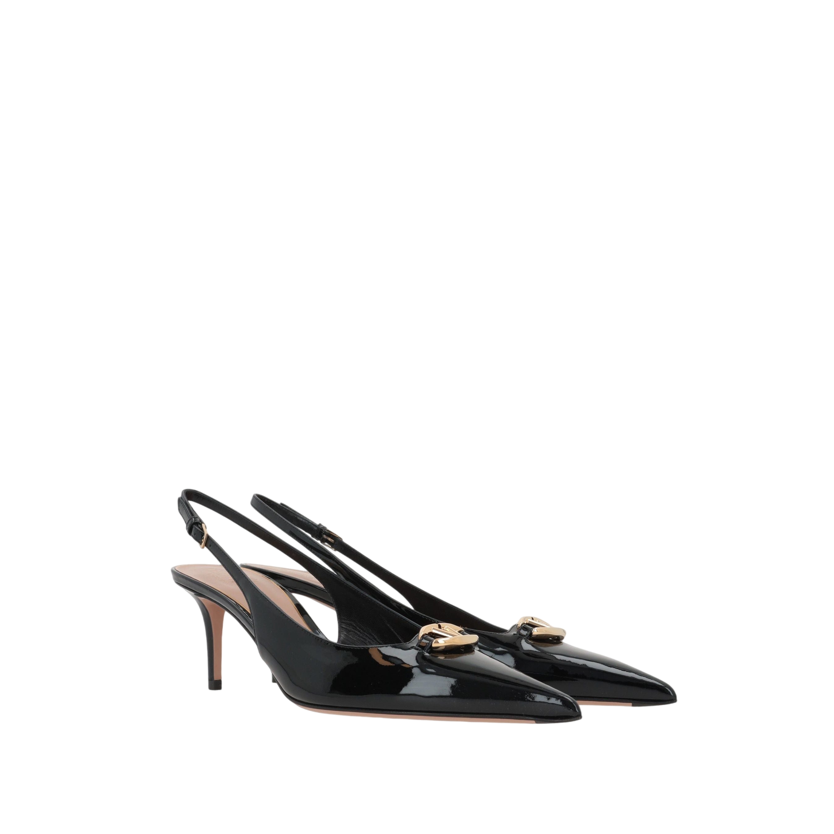 Vlogo The Bold Edition Patent Leather Slingbacks-VALENTINO GARAVANI-JOHN JULIA