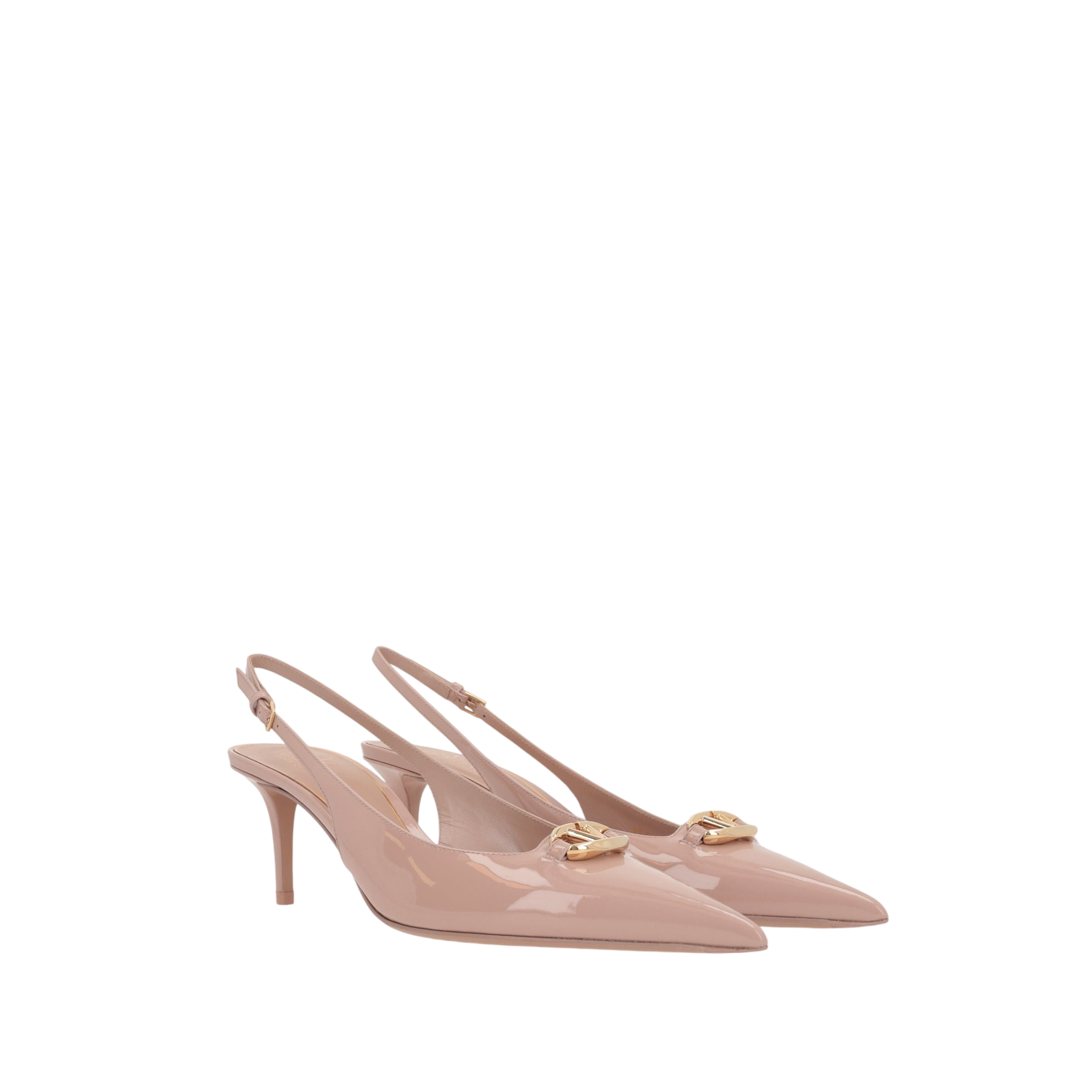 Vlogo The Bold Edition Patent Leather Slingbacks-VALENTINO GARAVANI-JOHN JULIA