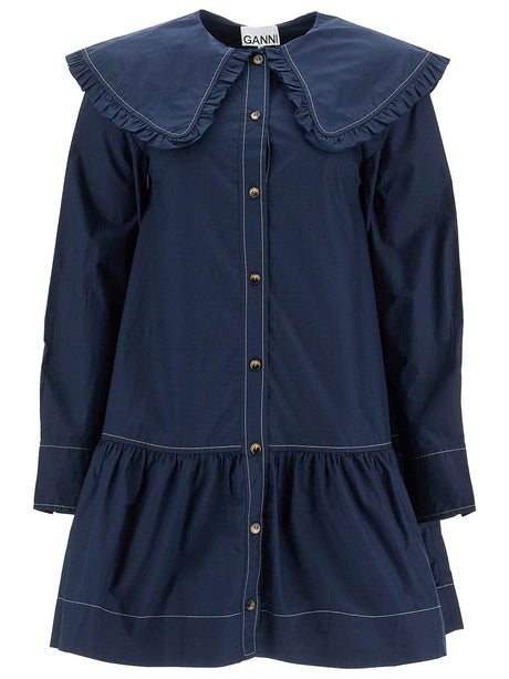 Mini Chemisier Shirt Dress-Ganni-JOHN JULIA