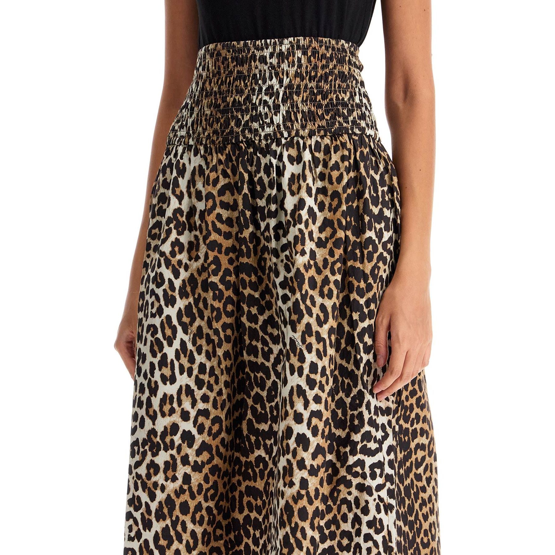 Organic Cotton Leopard Print Skirt