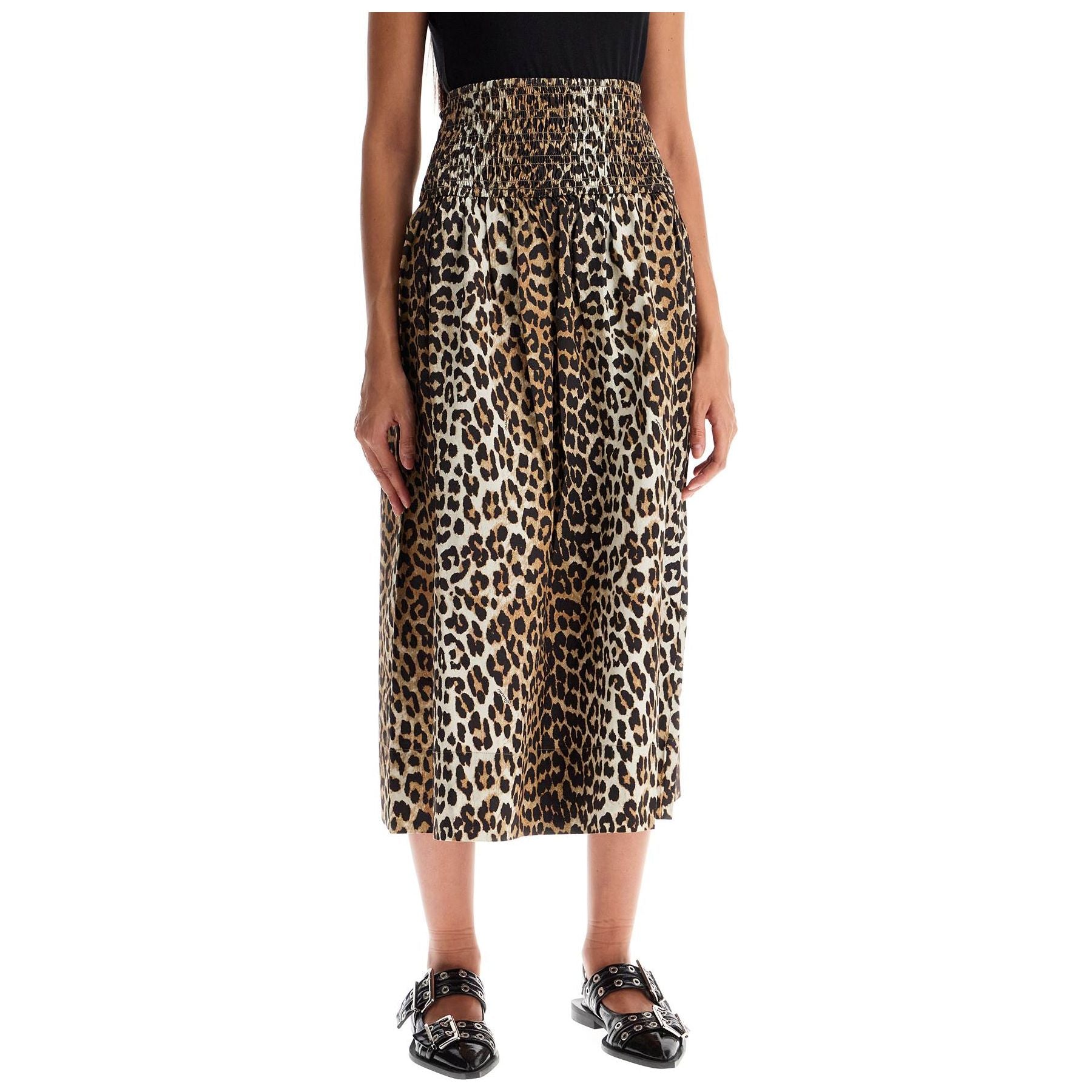 Organic Cotton Leopard Print Skirt