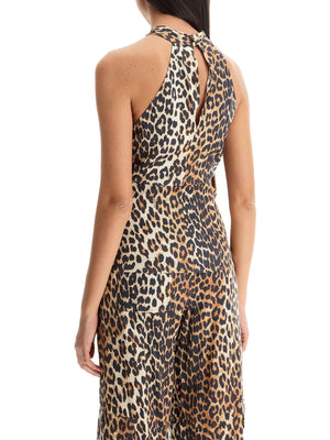 Leopard Print Satin Top For-GANNI-JOHN JULIA