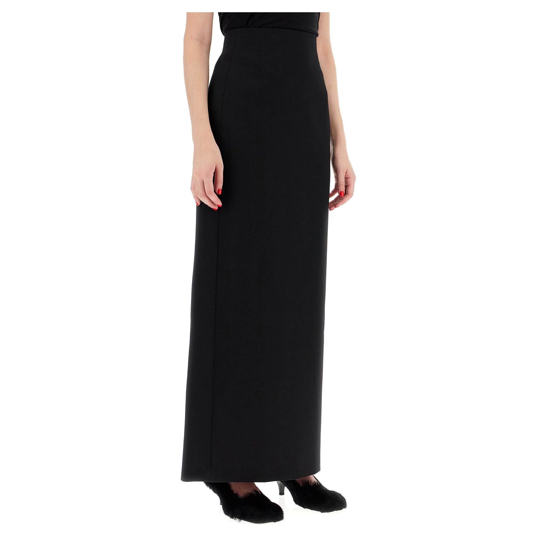 Long Skirt In Grain De Poudre