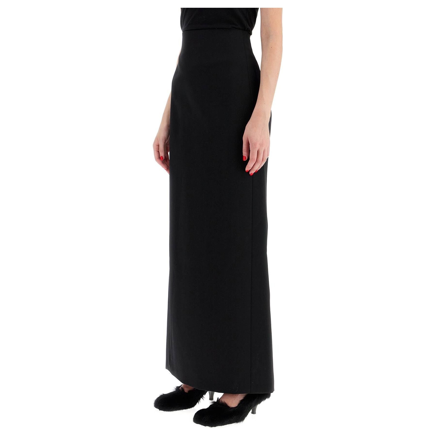 Long Skirt In Grain De Poudre