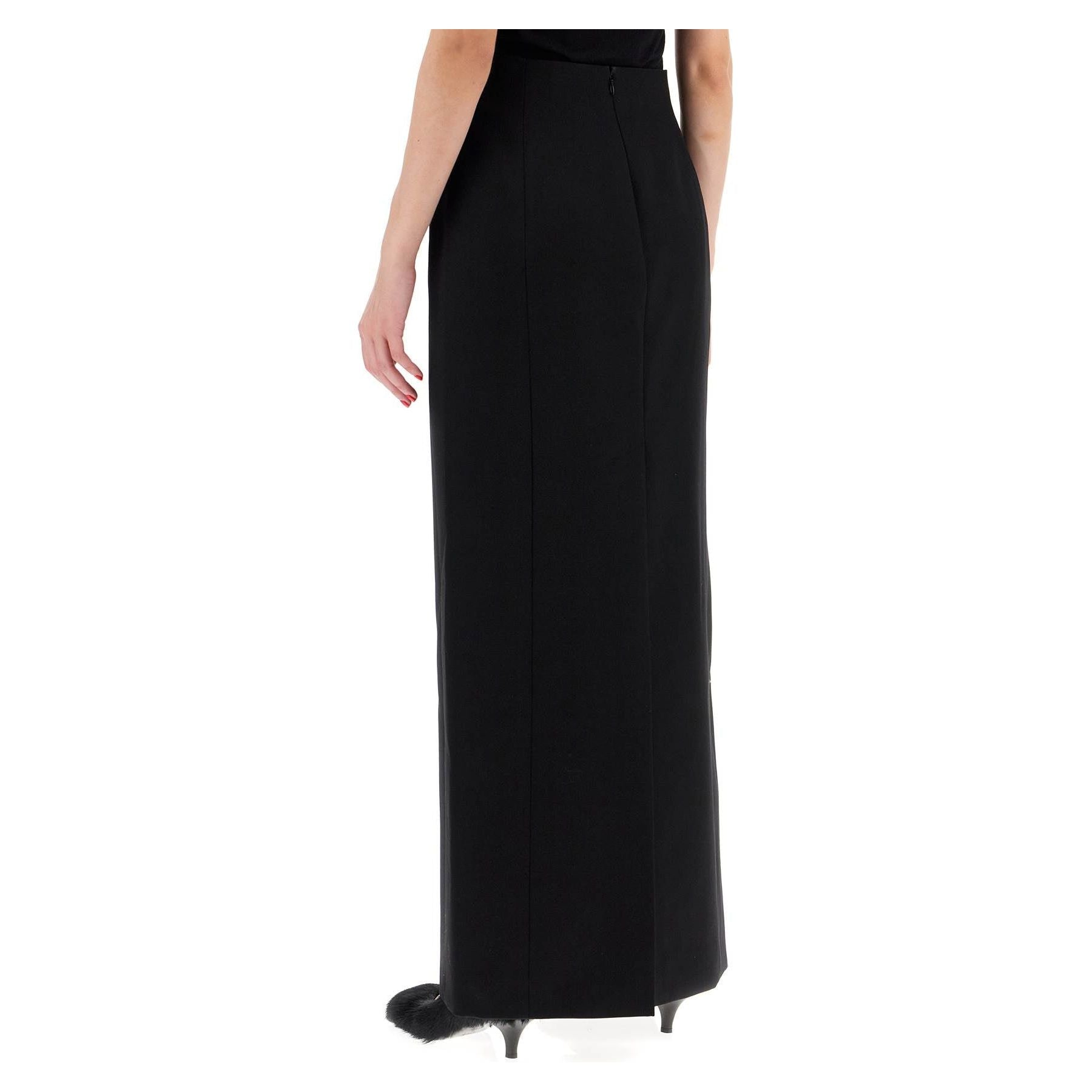 Long Skirt In Grain De Poudre