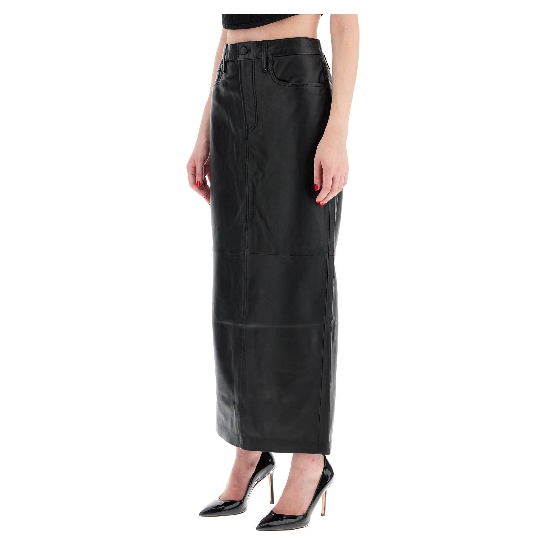 Leather Column Skirt For Women