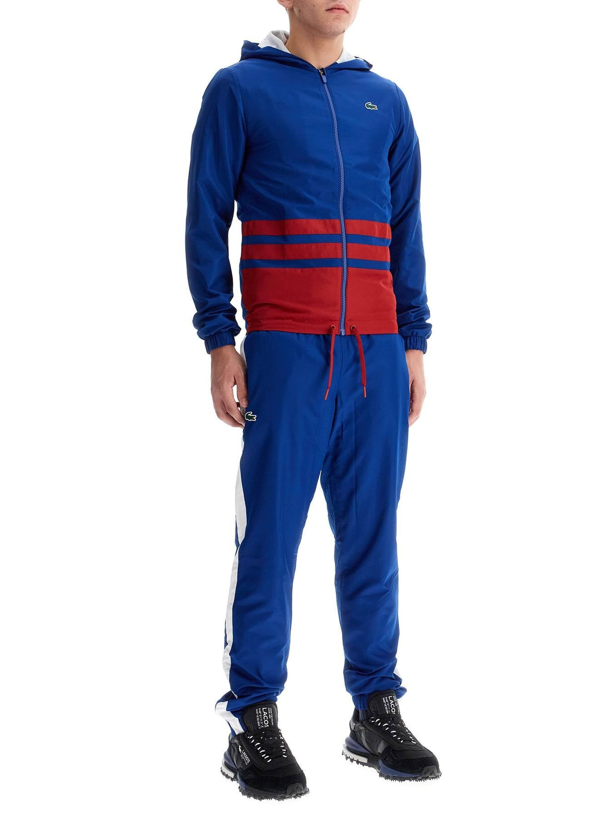 Hooded Zip-Up Tracksuit Set-Lacoste-JOHN JULIA