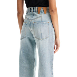 Straight Leg Cotton Denim Jeans