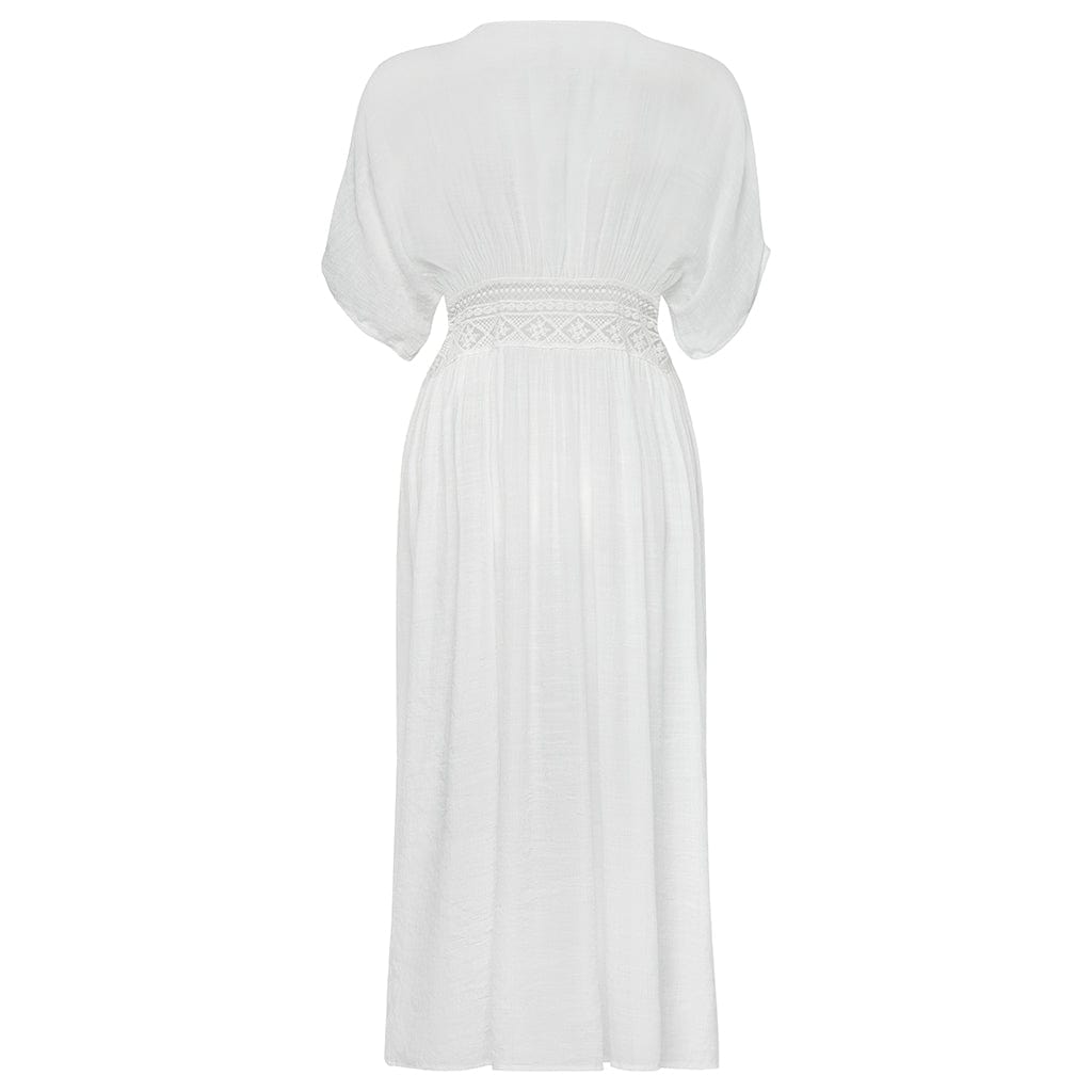 White Aga Columbiaver-Up Dress