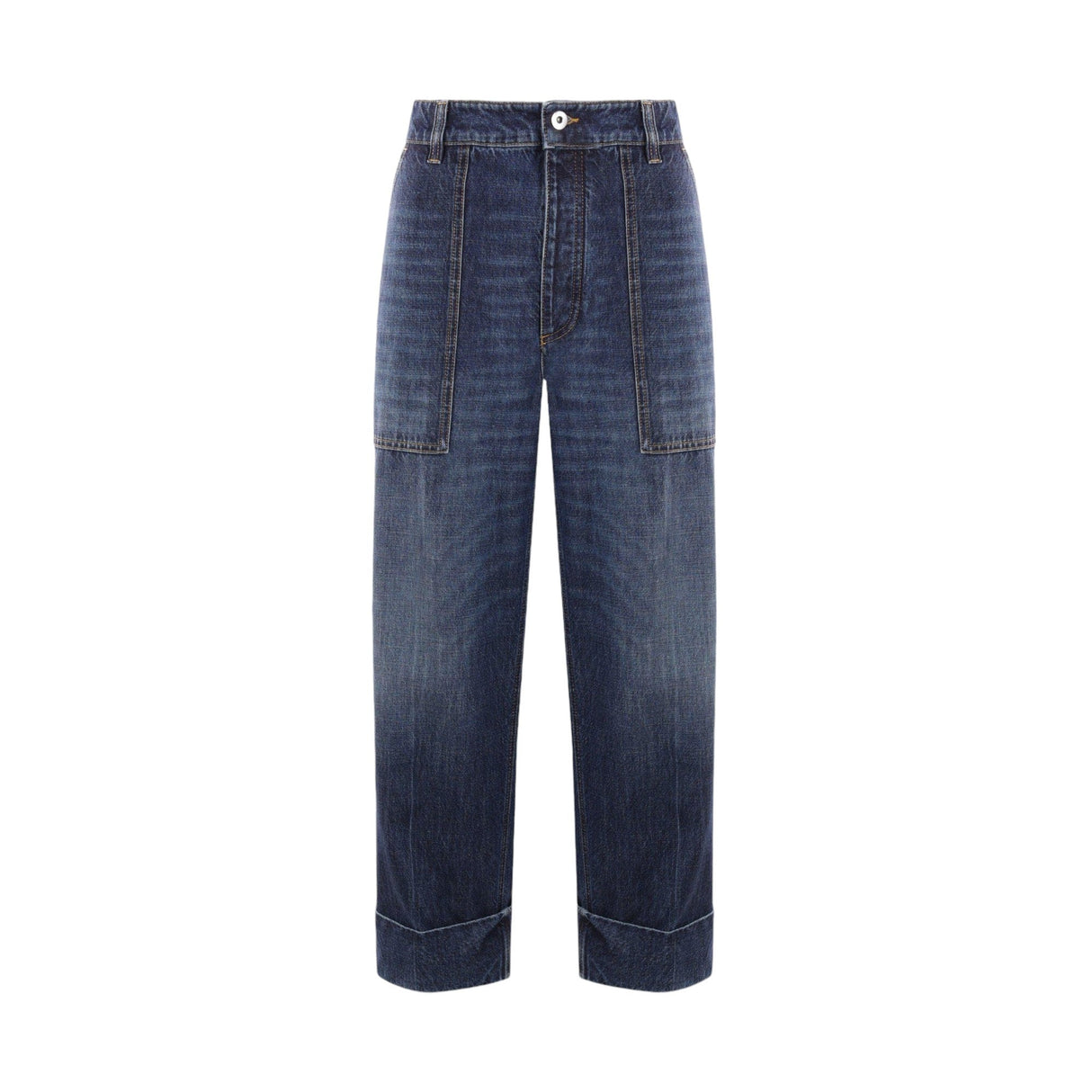 Wide-Leg Denim Jeans-BOTTEGA VENETA-JOHN JULIA