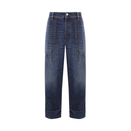 Wide-Leg Denim Jeans-BOTTEGA VENETA-JOHN JULIA