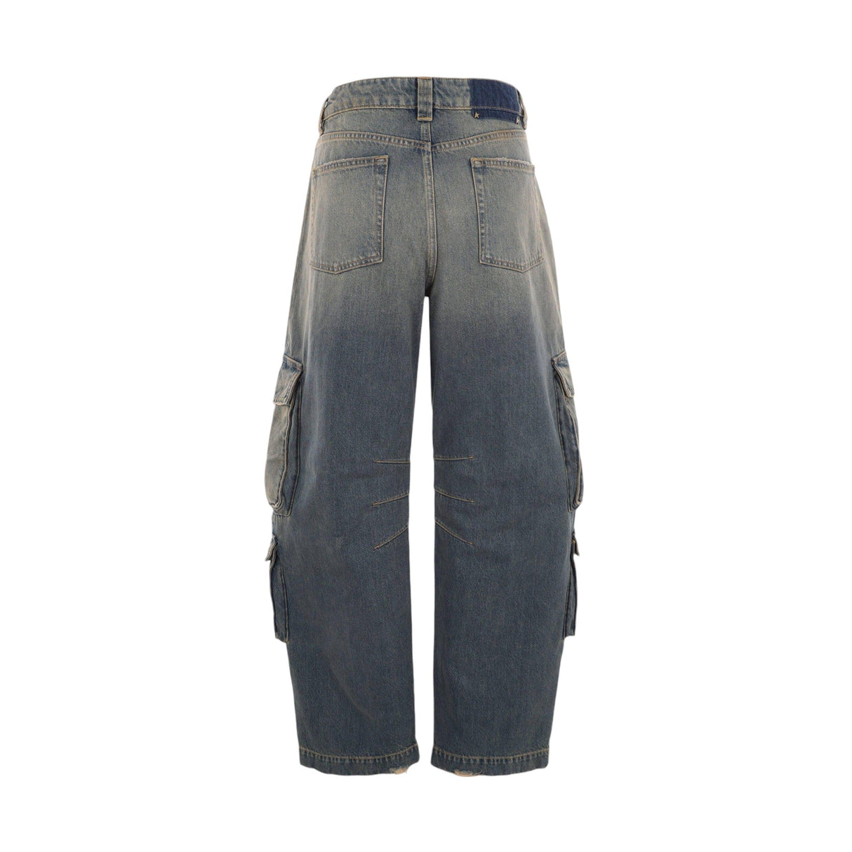 Wide-leg Cargo Denim Jeans-GOLDEN GOOSE-JOHN JULIA