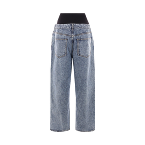 Wide-leg Denim Jeans-ALAÏA-JOHN JULIA