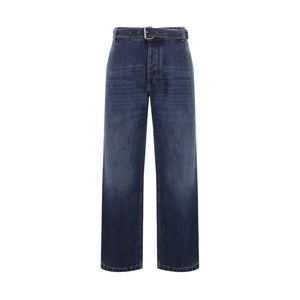 Wide-leg Denim Jeans-BOTTEGA VENETA-JOHN JULIA