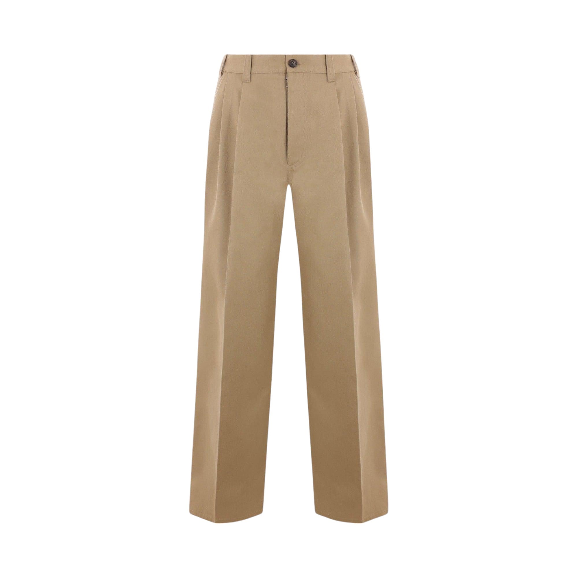 Wide-leg Drill Trousers-MAISON MARGIELA-JOHN JULIA