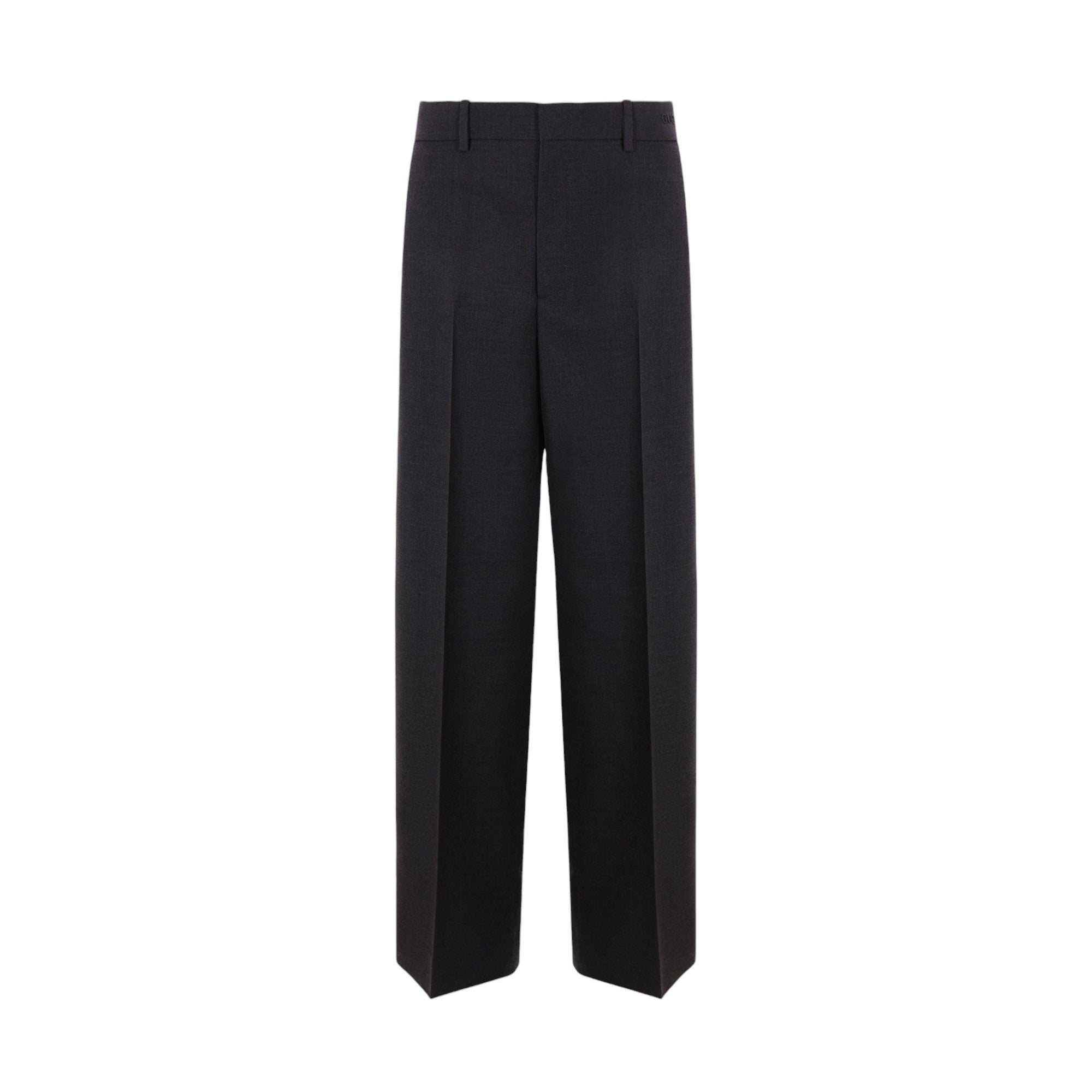 Wide-leg Gabardine Trousers-GUCCI-JOHN JULIA