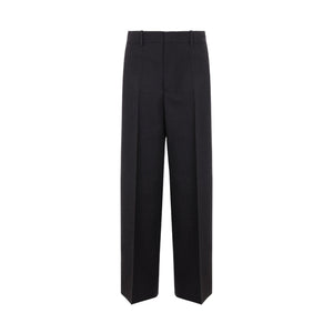 Wide-leg Gabardine Trousers-GUCCI-JOHN JULIA