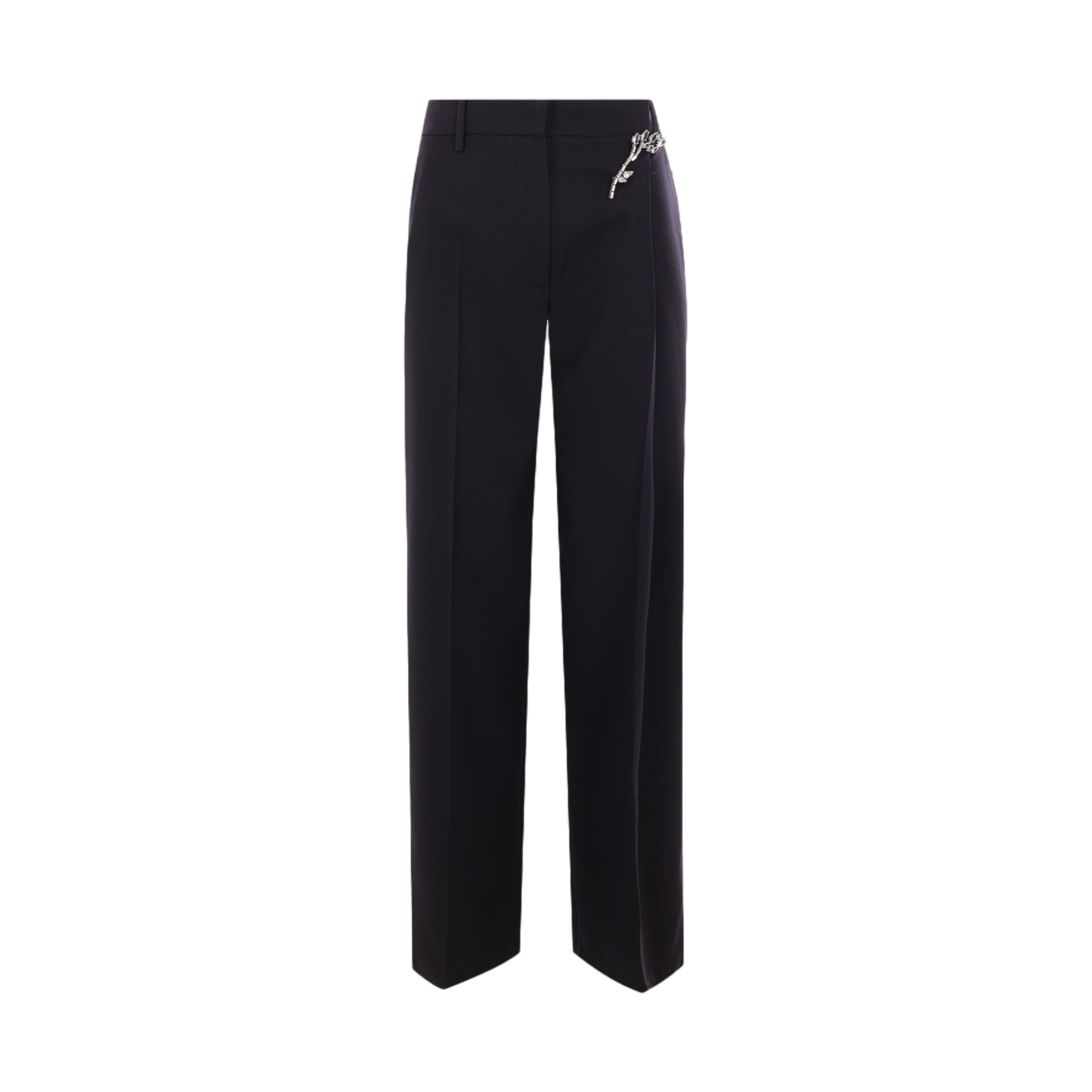 Wide-leg Gabardine Trousers-PRADA-JOHN JULIA