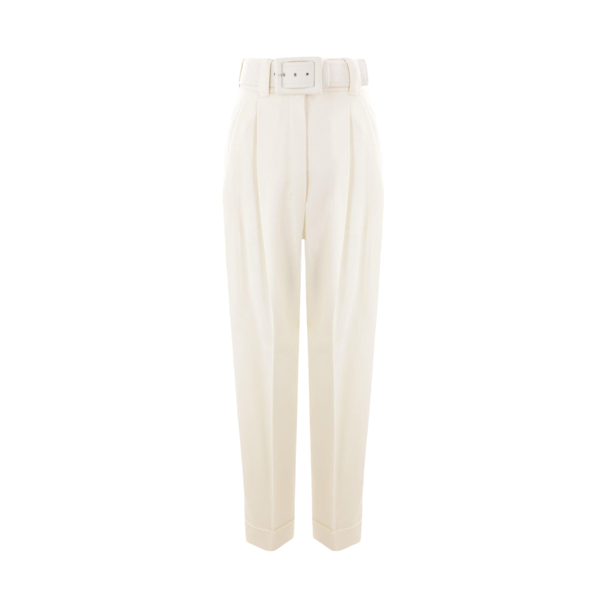 Wide-leg Grain De Poudre Trousers-MAX MARA-JOHN JULIA