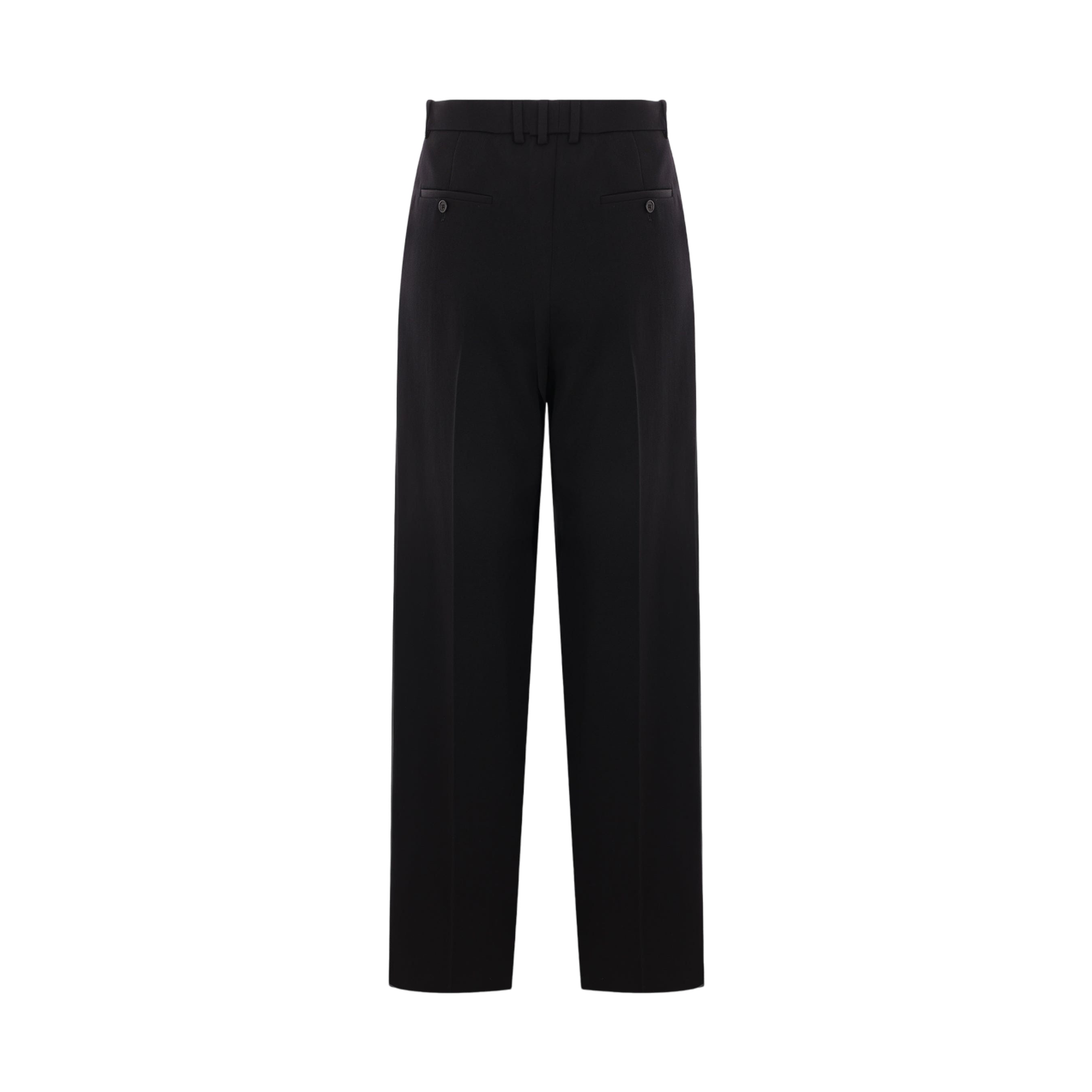 Wide-leg Grain De Poudre Trousers-SAINT LAURENT-JOHN JULIA