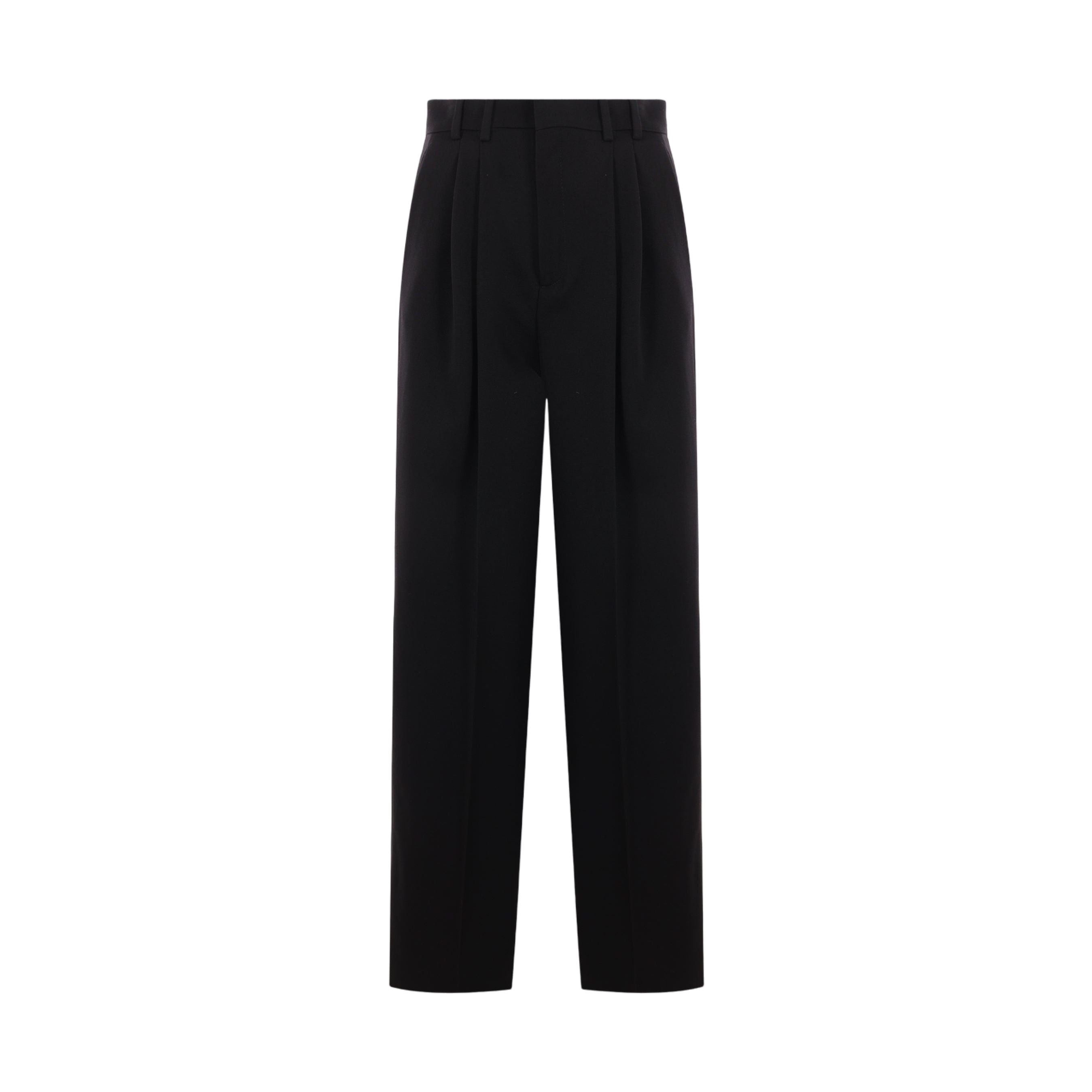 Wide-leg Grain De Poudre Trousers-SAINT LAURENT-JOHN JULIA