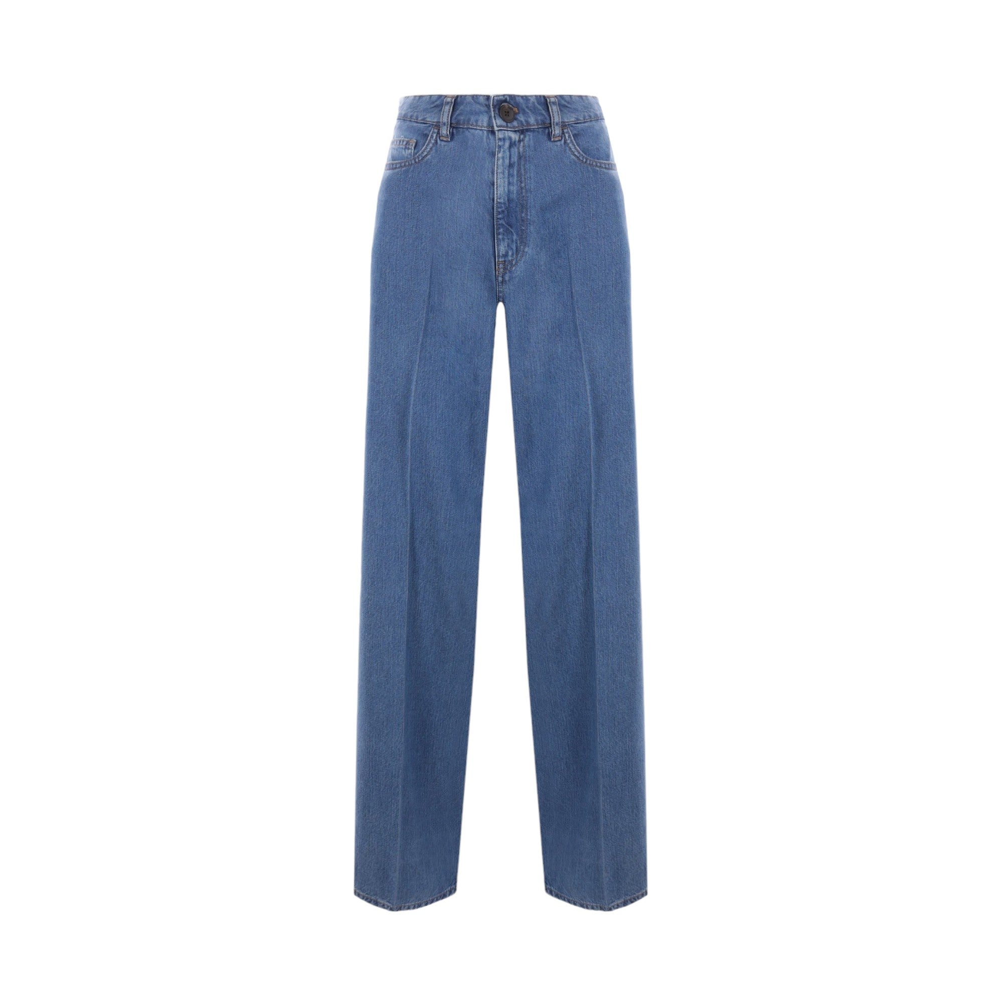 Wide-leg Light Denim Jeans-MIU MIU-JOHN JULIA