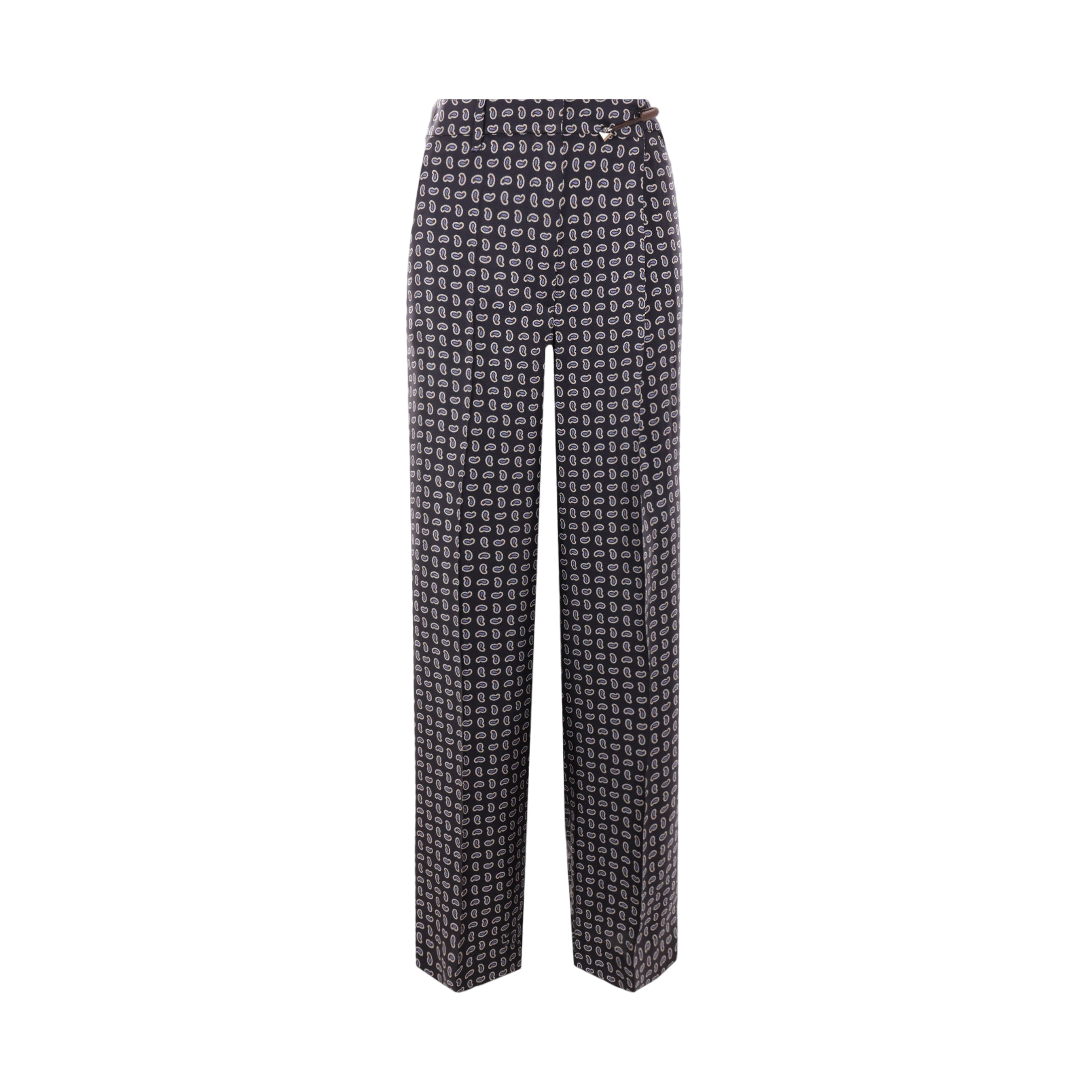 Wide-leg Paisley Print Twill Trousers-PRADA-JOHN JULIA