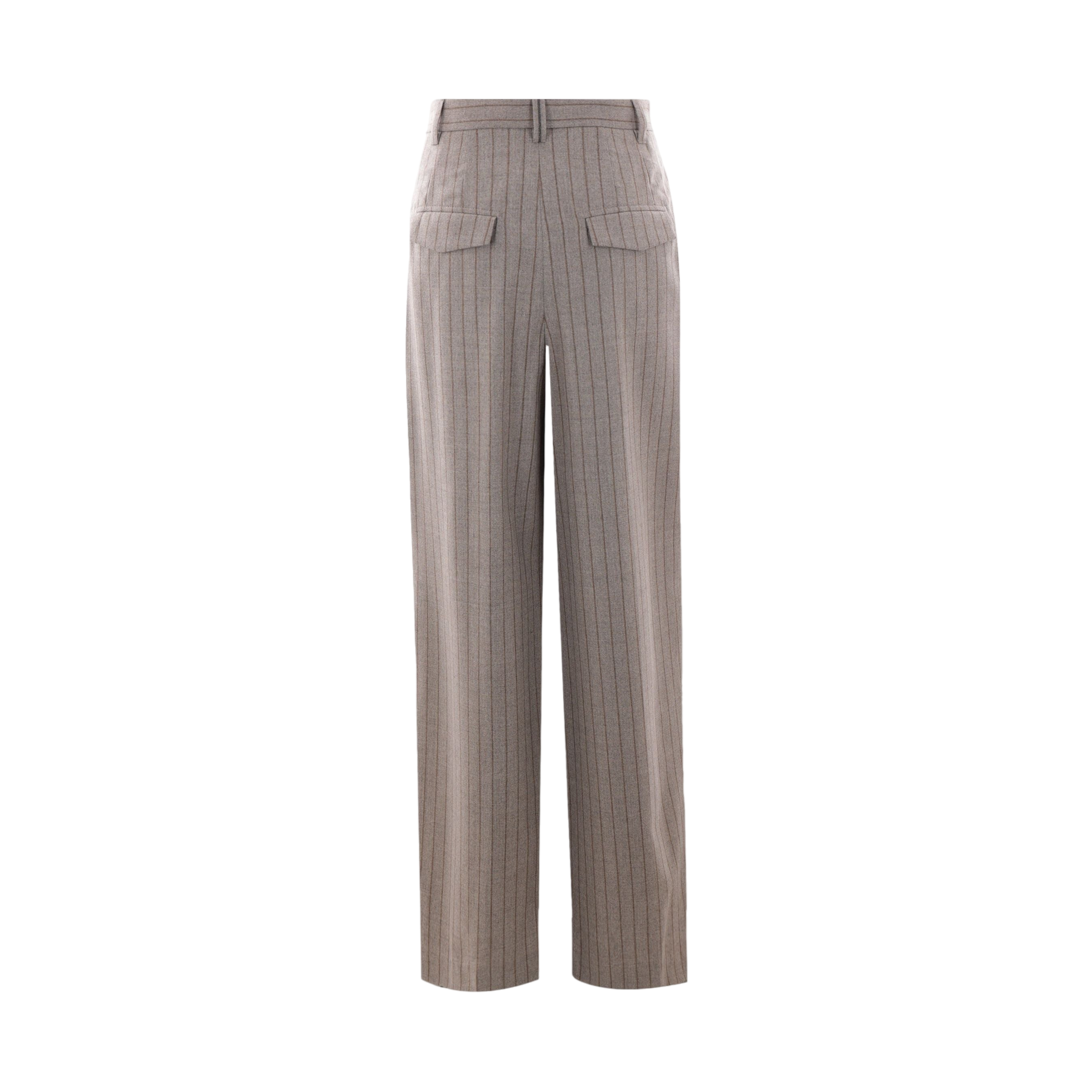 Wide-leg Pinstripe Wool Trousers-BRUNELLO CUCINELLI-JOHN JULIA