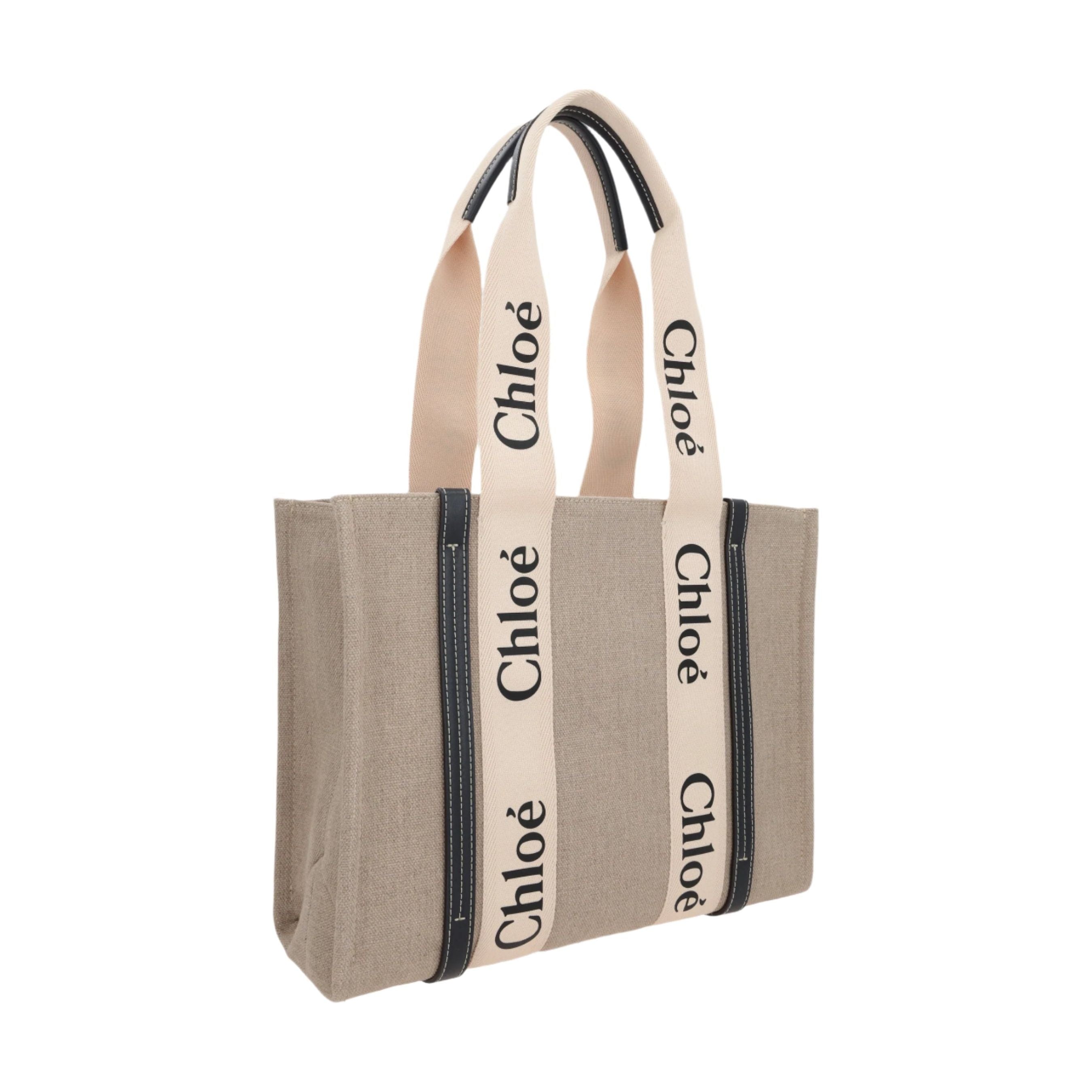 Woody Medium Canvas Tote Bag-CHLOÉ-JOHN JULIA