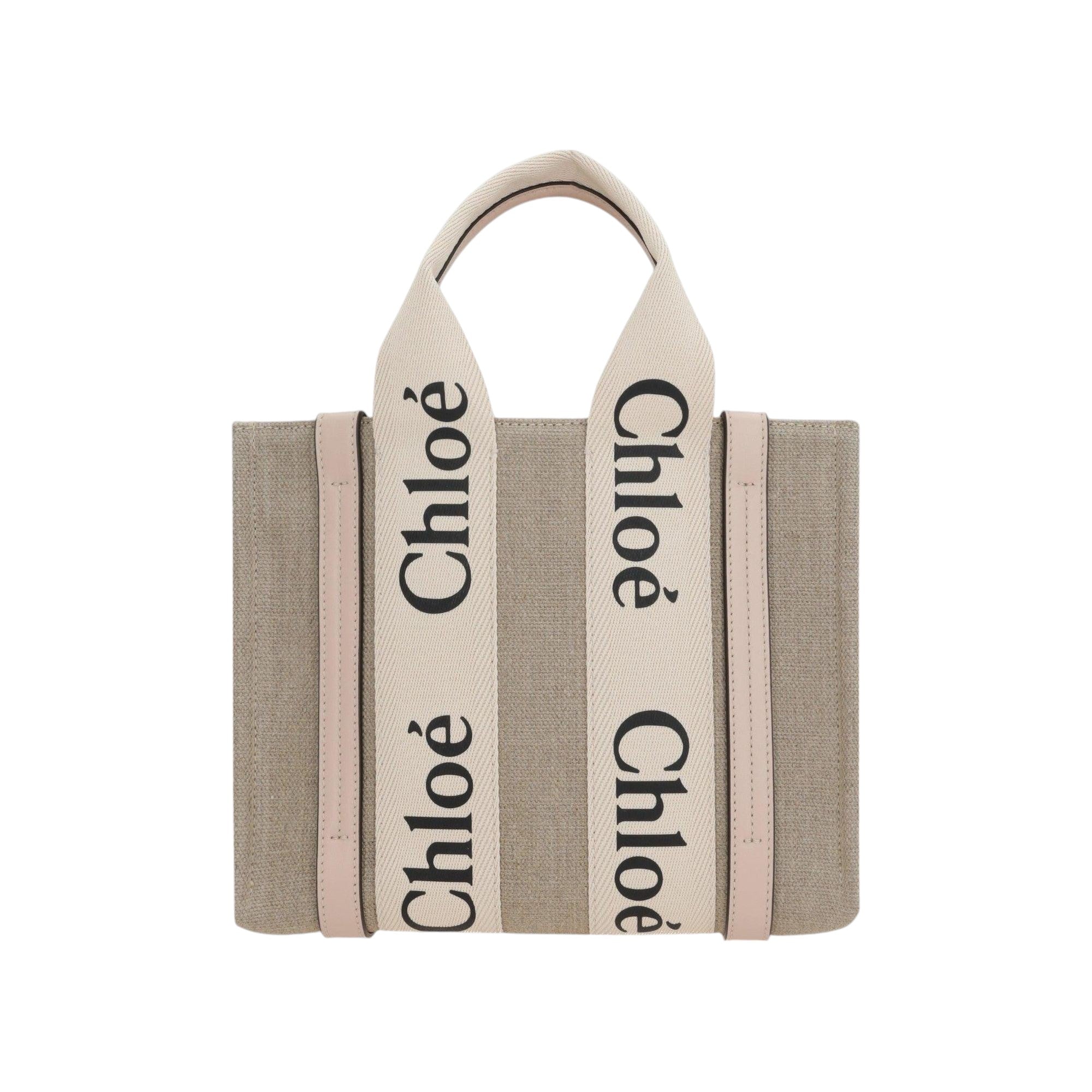 Woody Small Canvas Tote Bag-CHLOÉ-JOHN JULIA