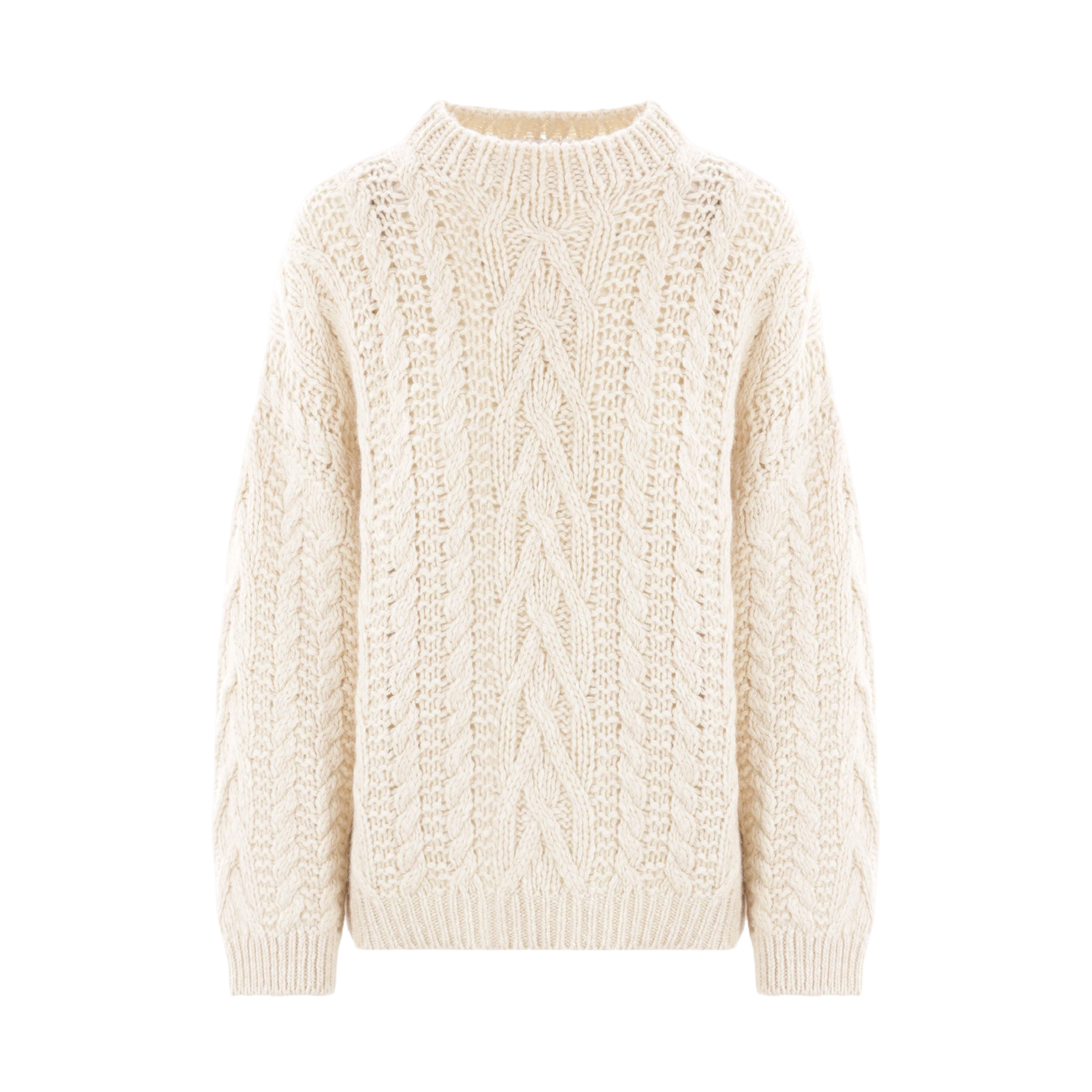 Wool and Cashmere Cable-knit Sweater-BRUNELLO CUCINELLI-JOHN JULIA