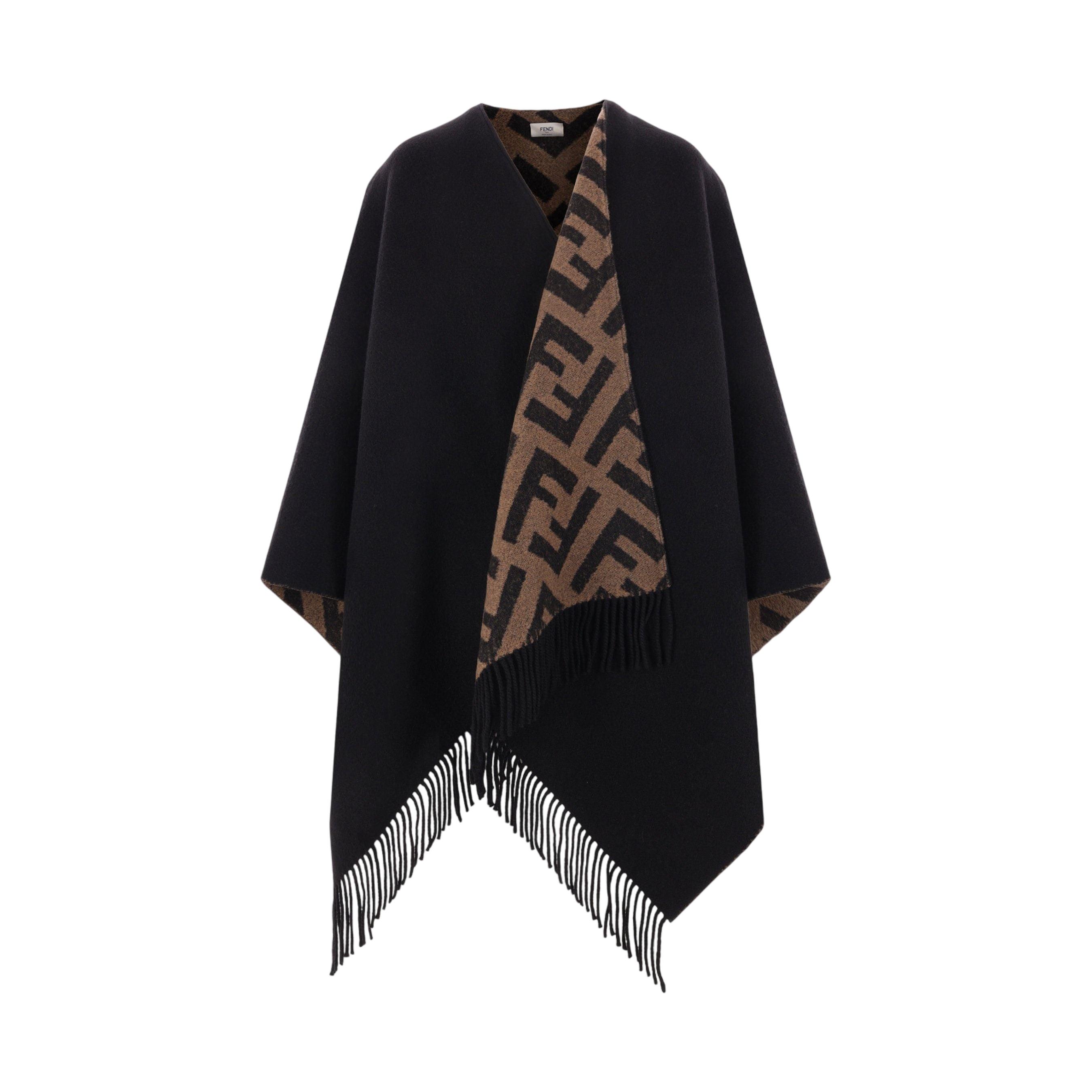 Wool and Cashmere Cape-FENDI-JOHN JULIA