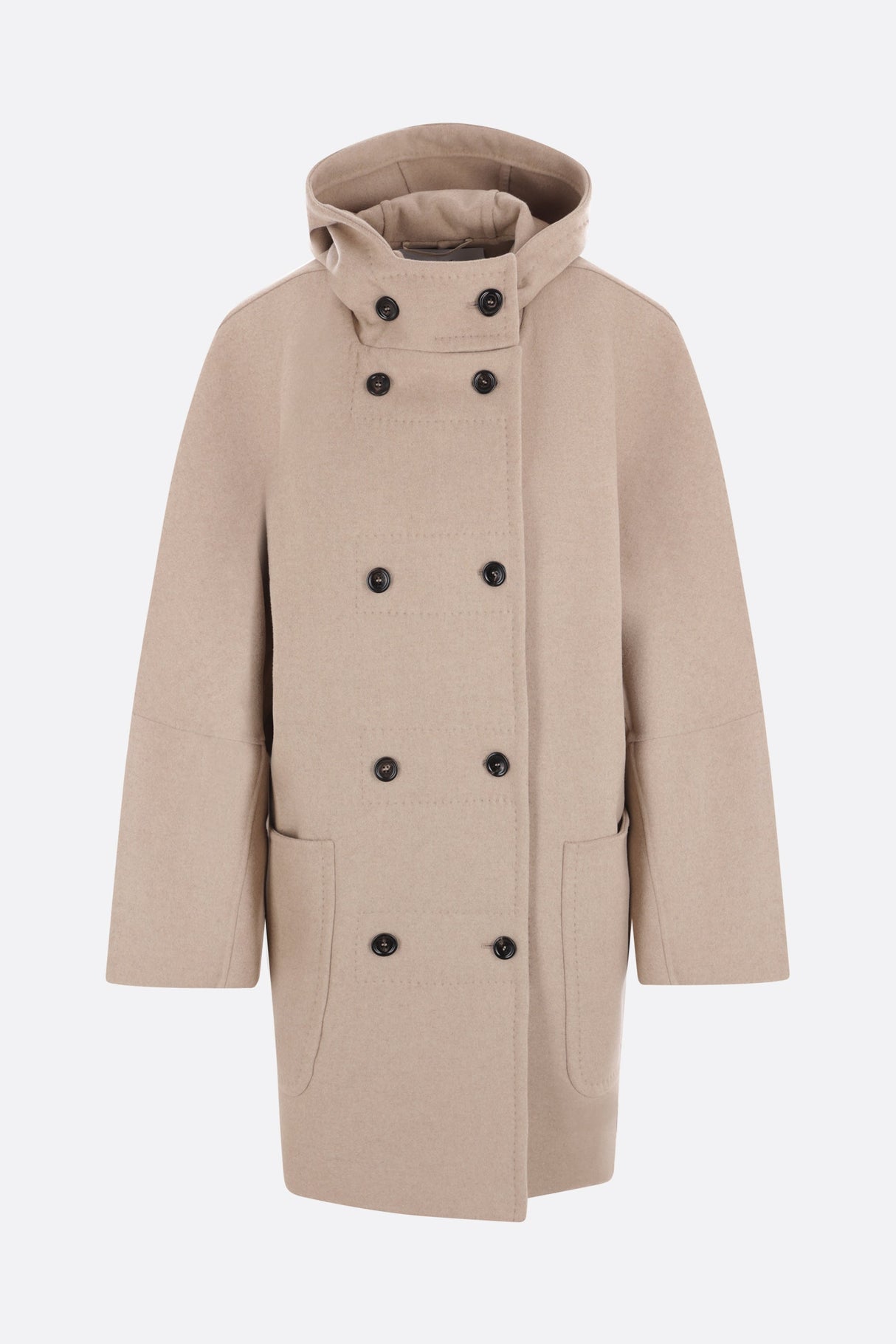 Wool And Cashmere Hooded Coat-MAX MARA-JOHN JULIA