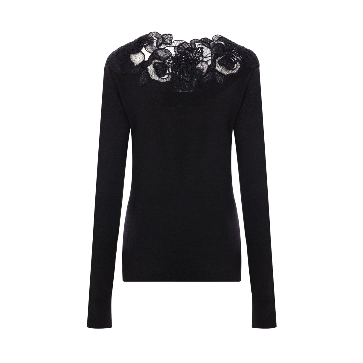 Wool and Lace Sweater-ERMANNO SCERVINO-JOHN JULIA