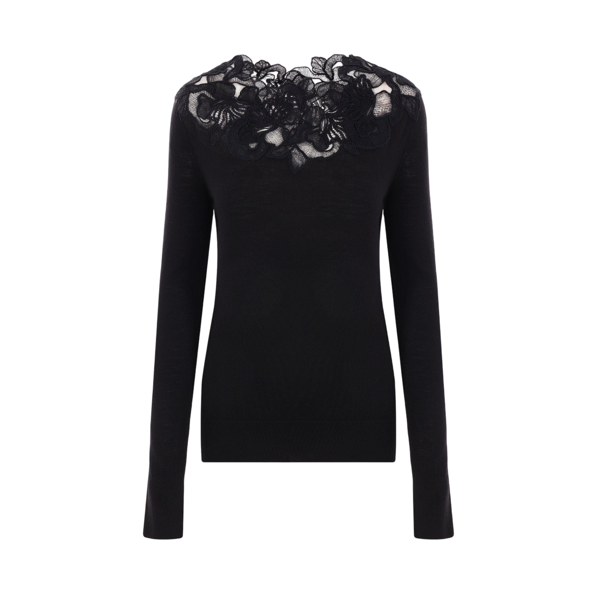 Wool and Lace Sweater-ERMANNO SCERVINO-JOHN JULIA