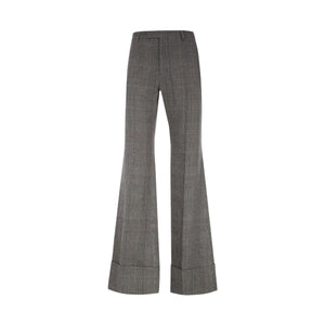 Wool and Linen Flare Pants-GUCCI-JOHN JULIA