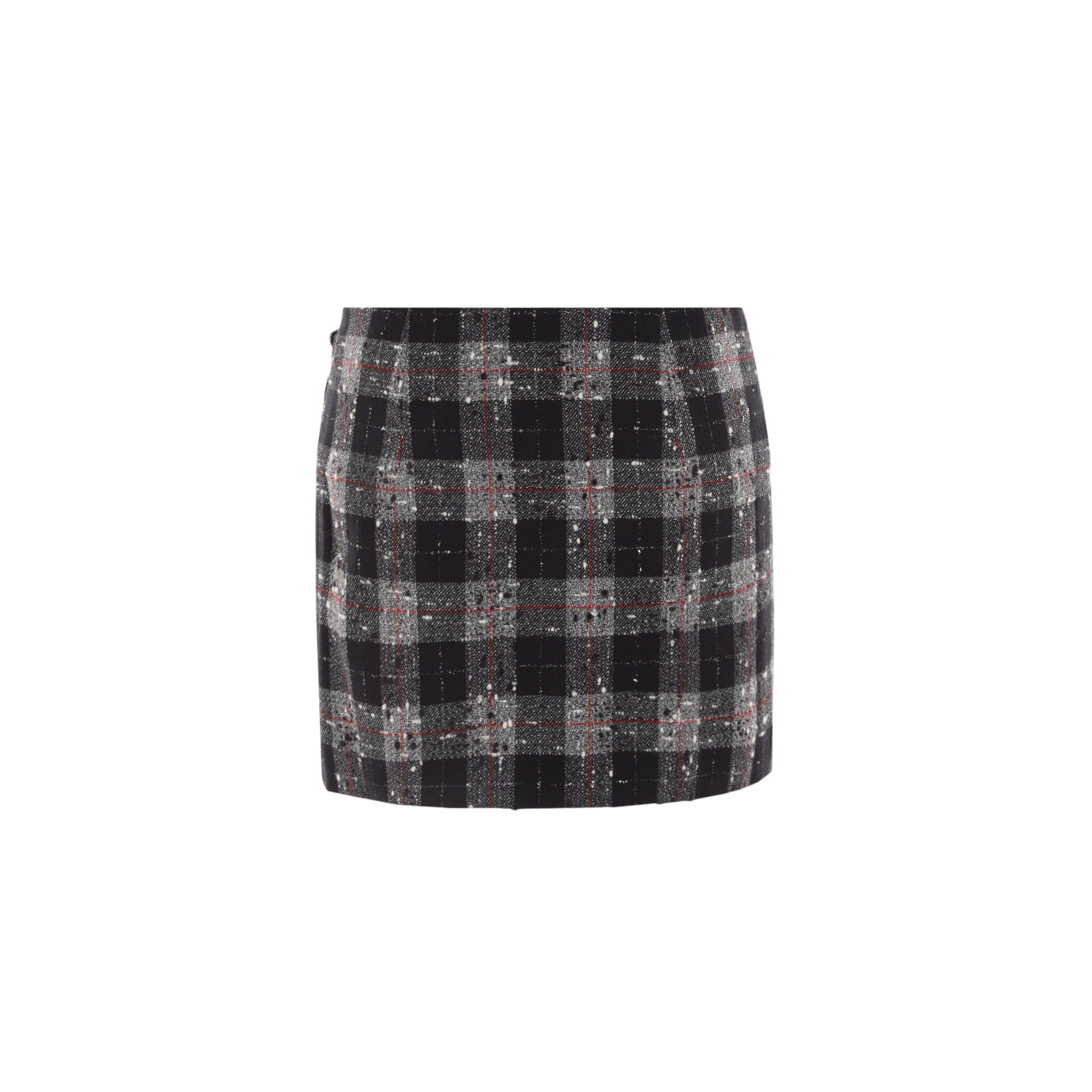 Wool and Lurex Miniskirt-ALESSANDRA RICH-JOHN JULIA