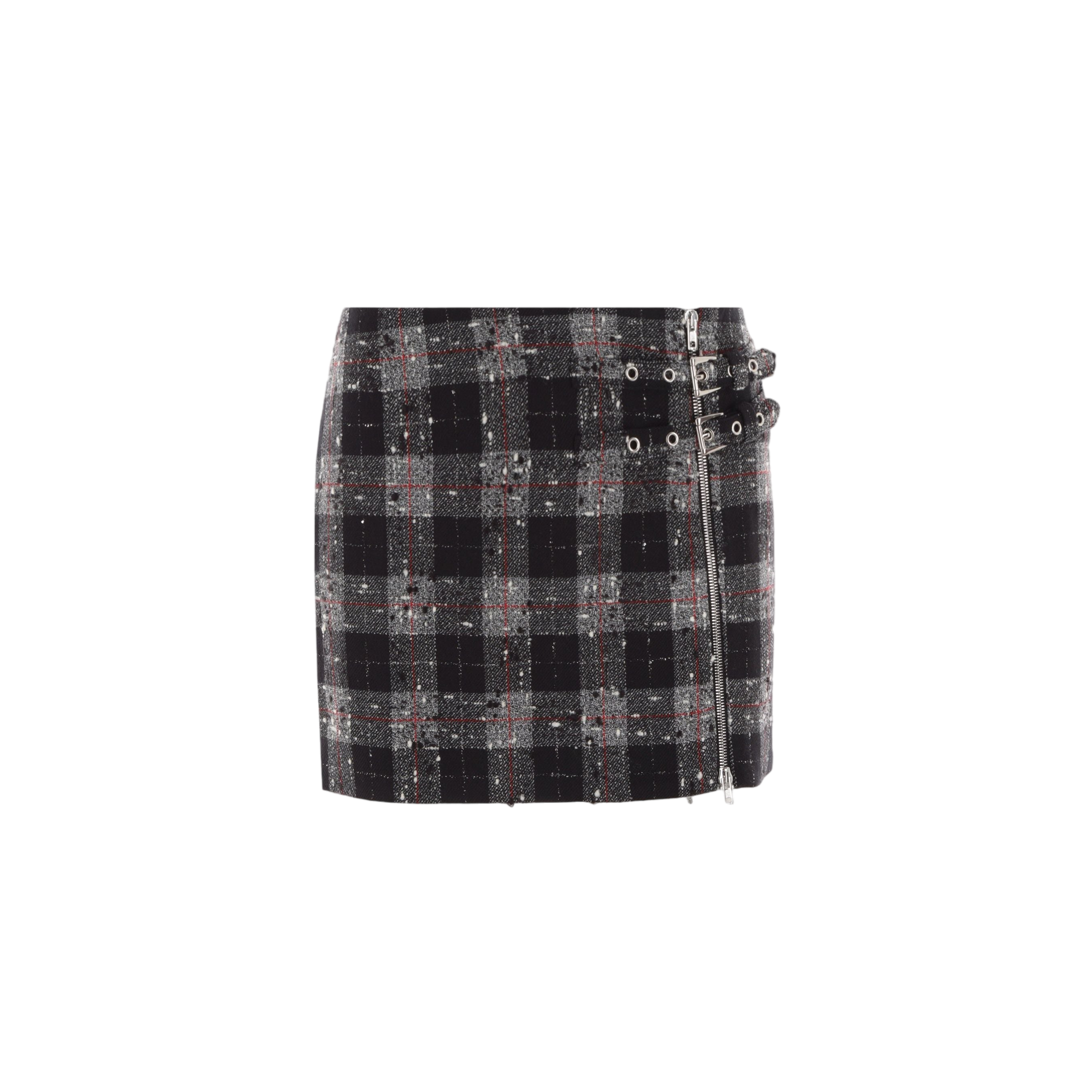 Wool and Lurex Miniskirt-ALESSANDRA RICH-JOHN JULIA